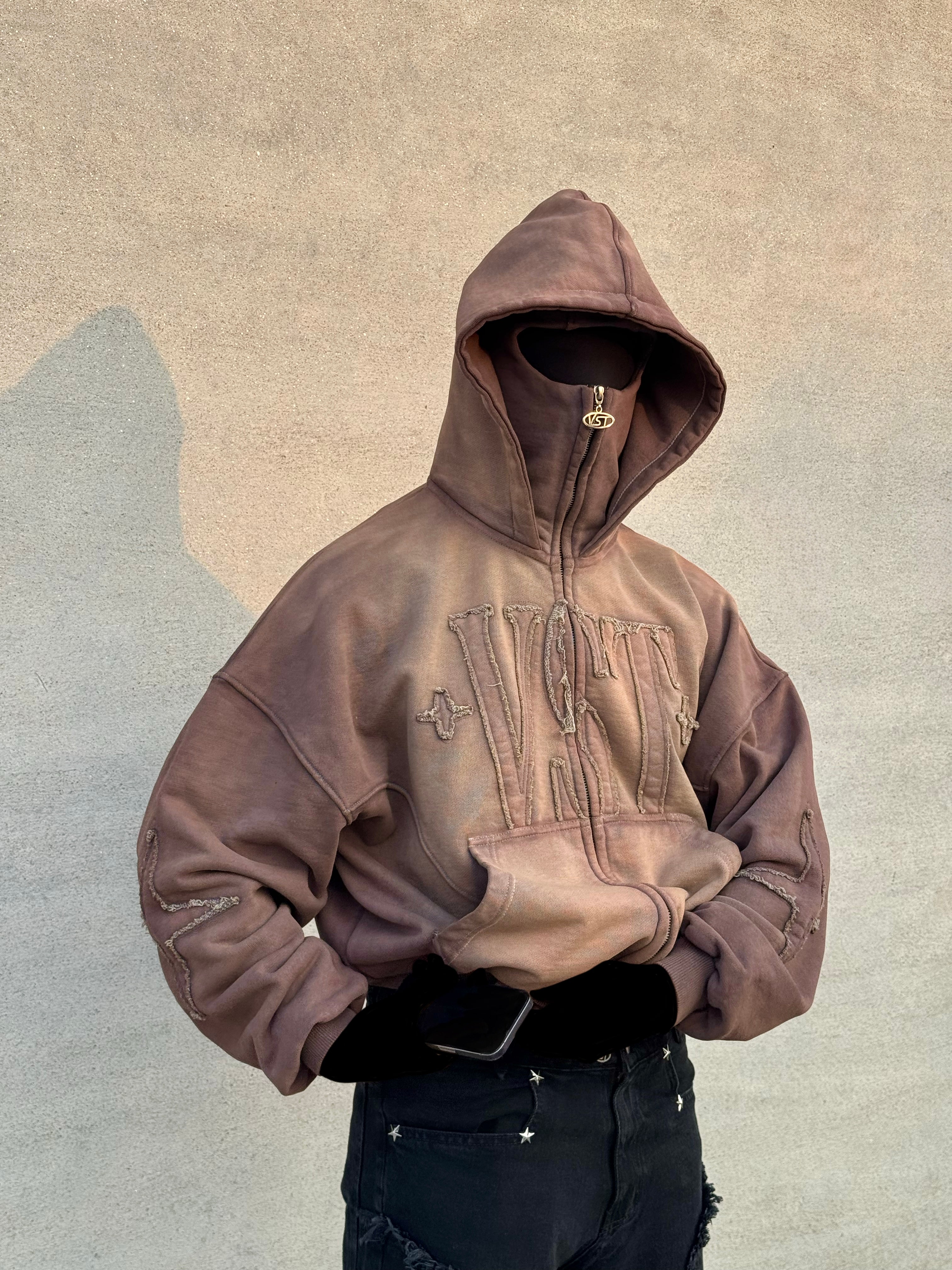 Balaclava Zip (Brown Washed)