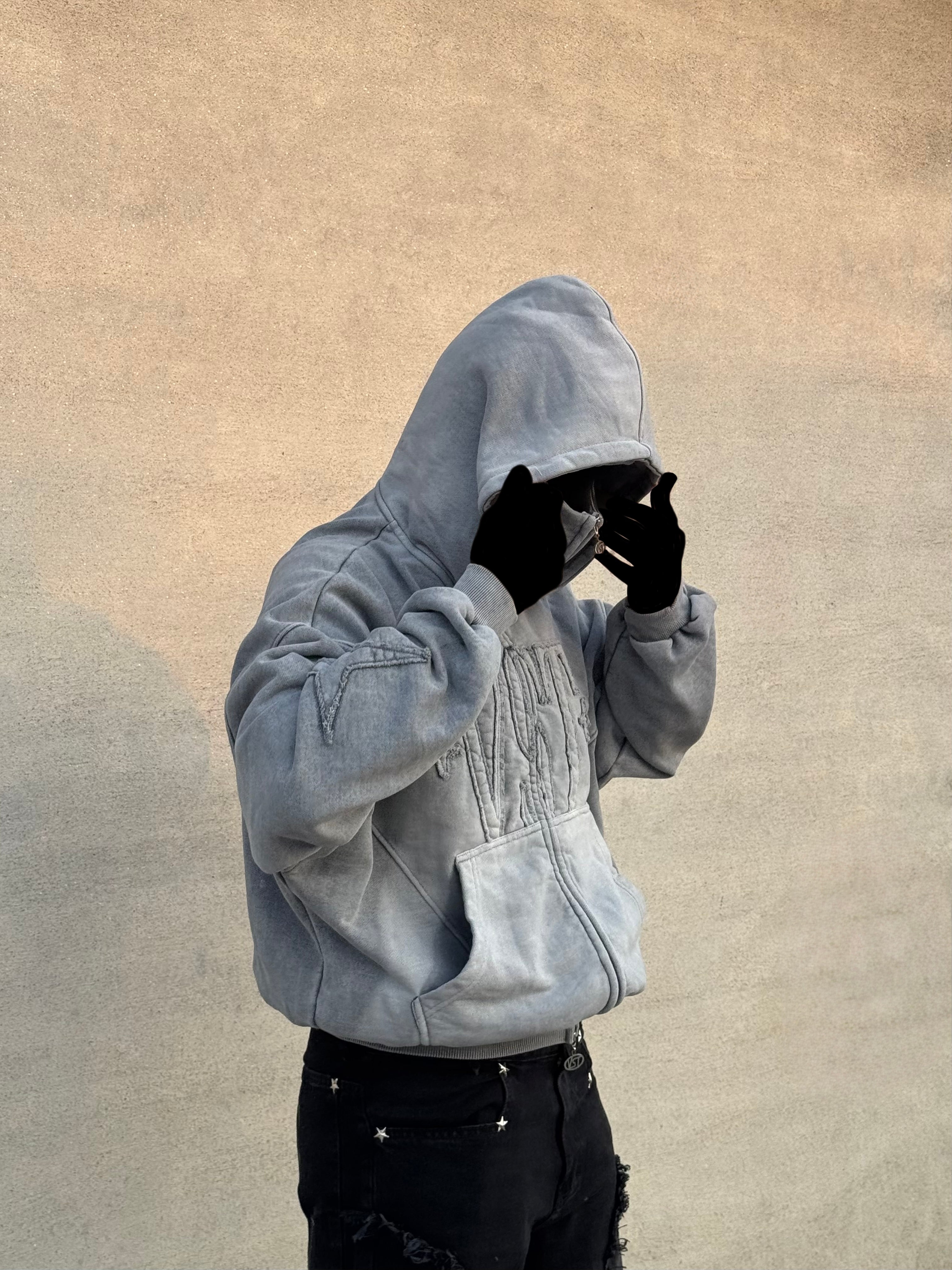Balaclava Zip (Grey Washed)