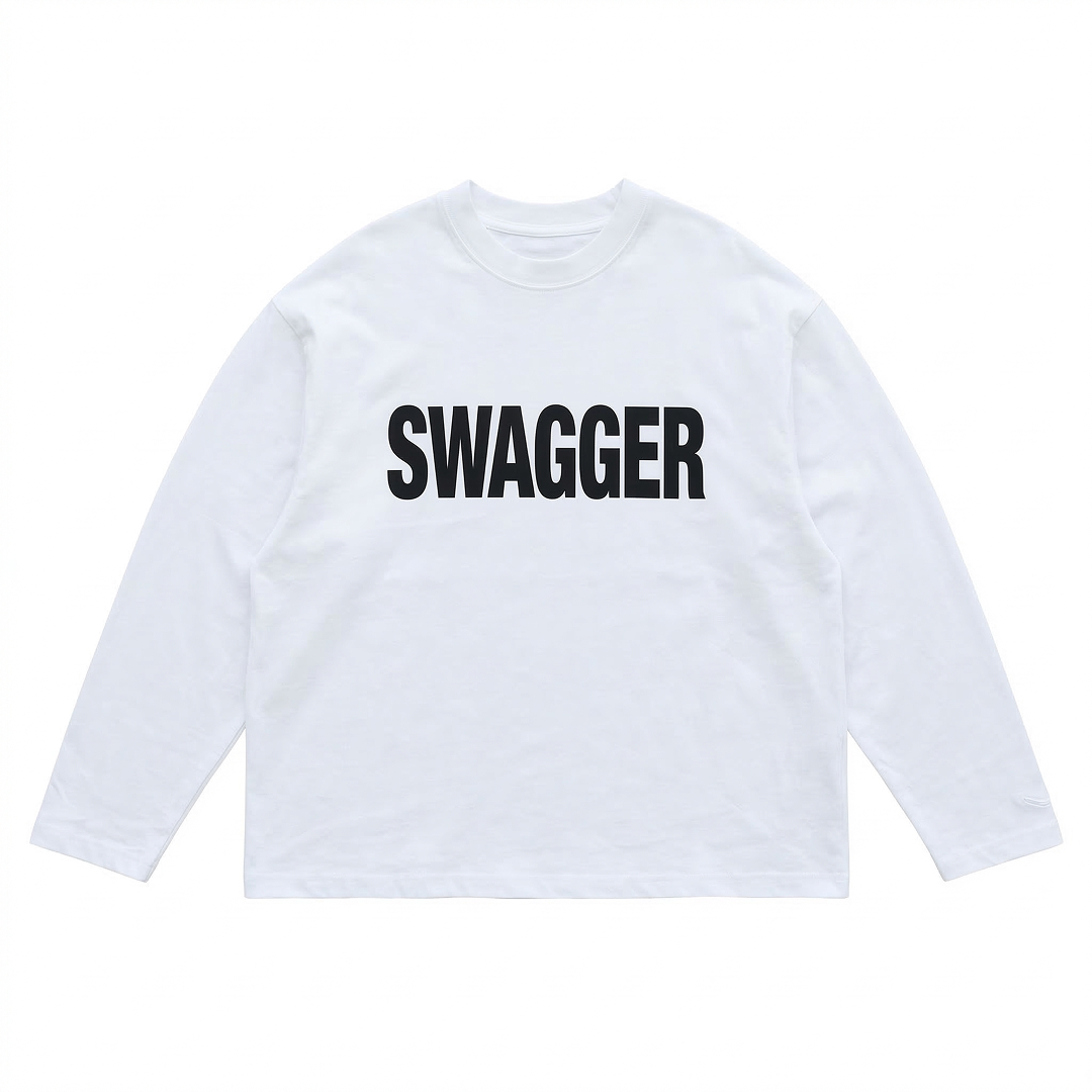 SWAGGER LONGSLEEVE (WHITE) – VestaGarments