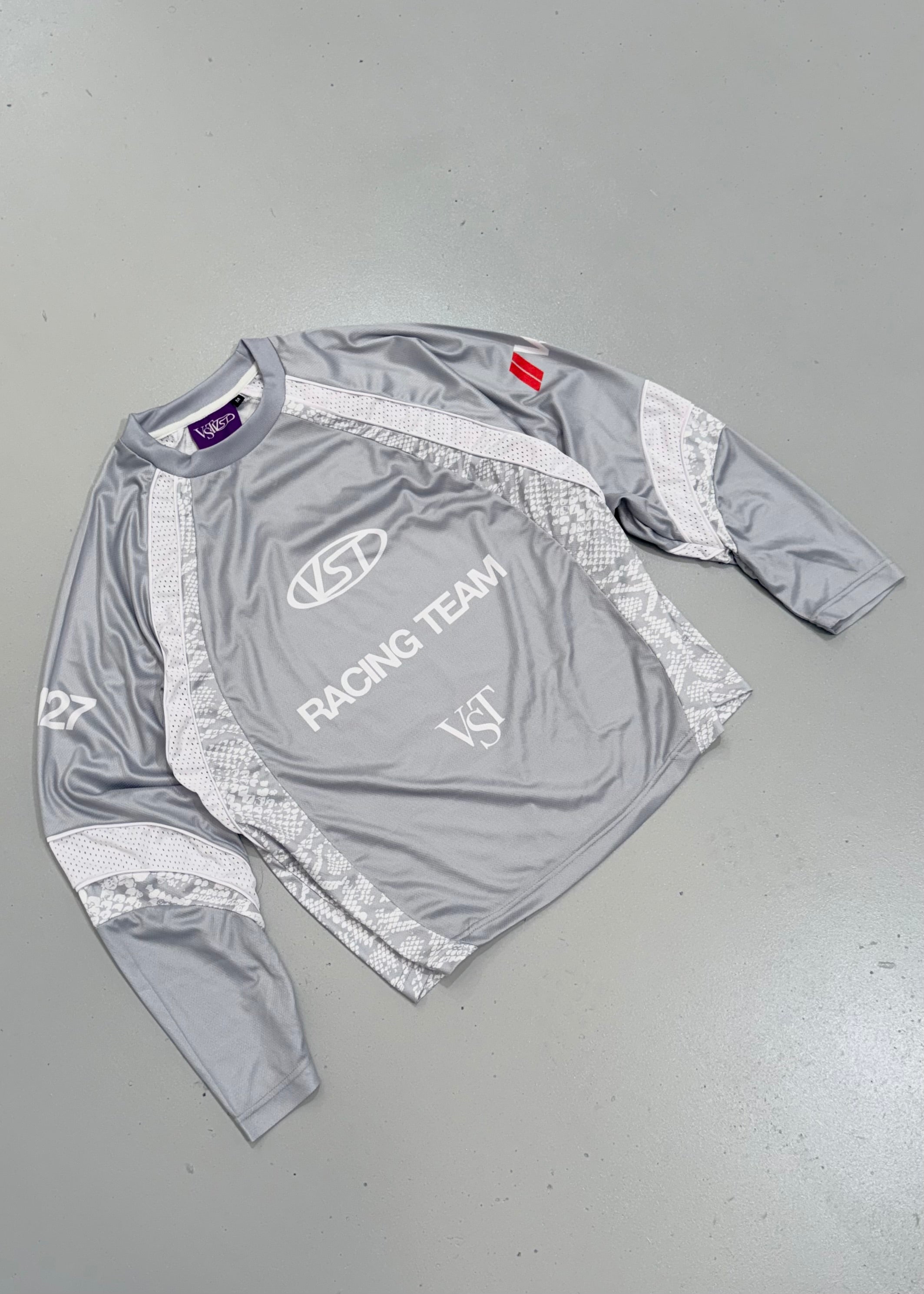 Racing Longsleeve Tee (Grey)