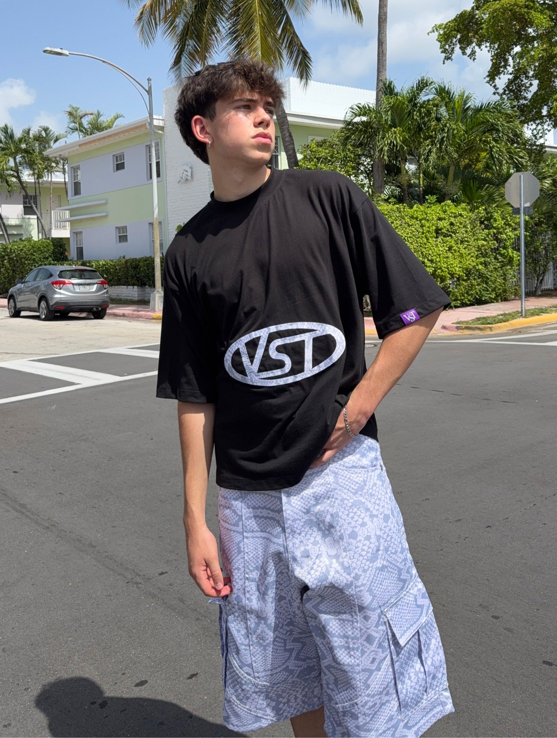 Snake Jort (White/Grey)