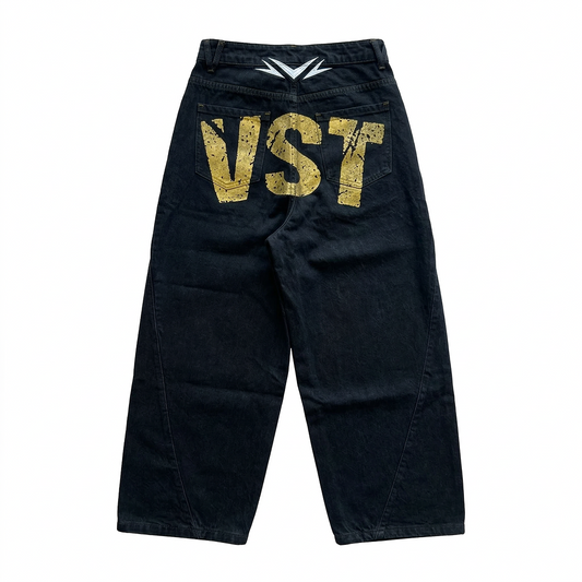 DENIM BACK JEANS (BLACK)