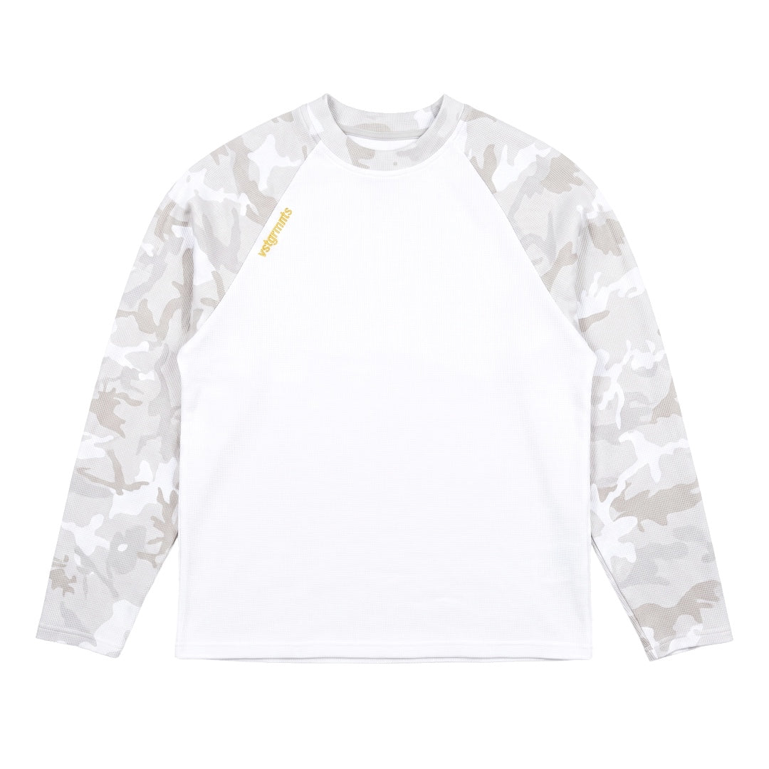 CAMO LONG SLEEVE TEE (WHITE)