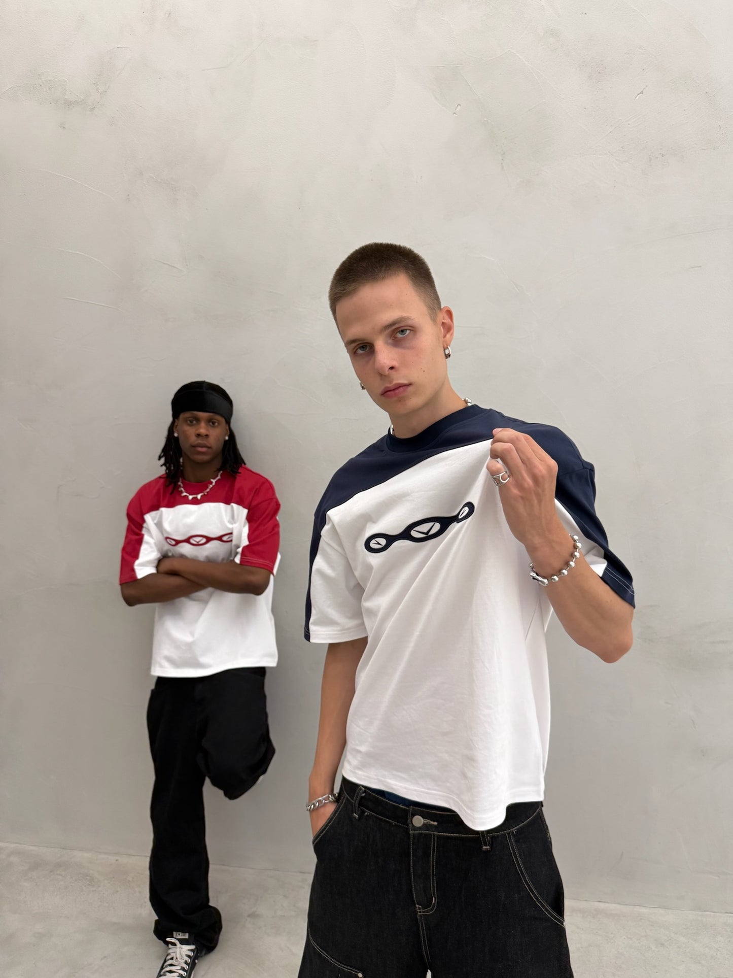 BICOLOR TEE (NAVY-WHITE)