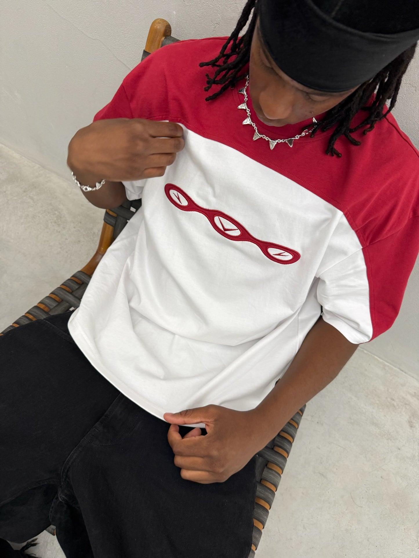 BICOLOR TEE (RED-WHITE)
