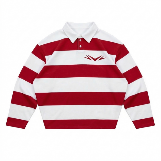 STRIPE POLO (RED)