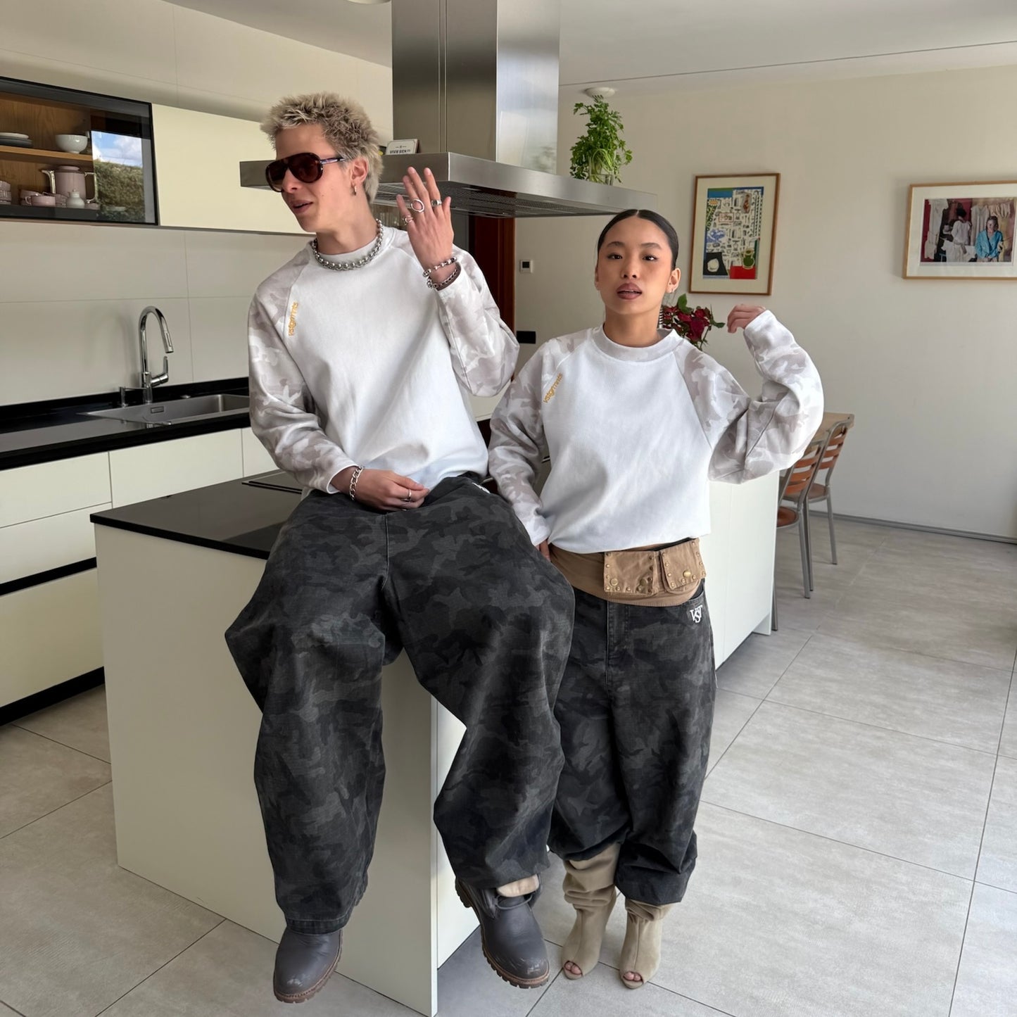 CAMO PANTS (BLACK)