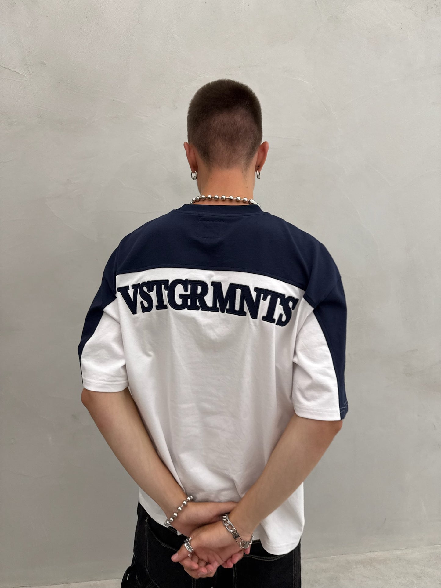 BICOLOR TEE (NAVY-WHITE)