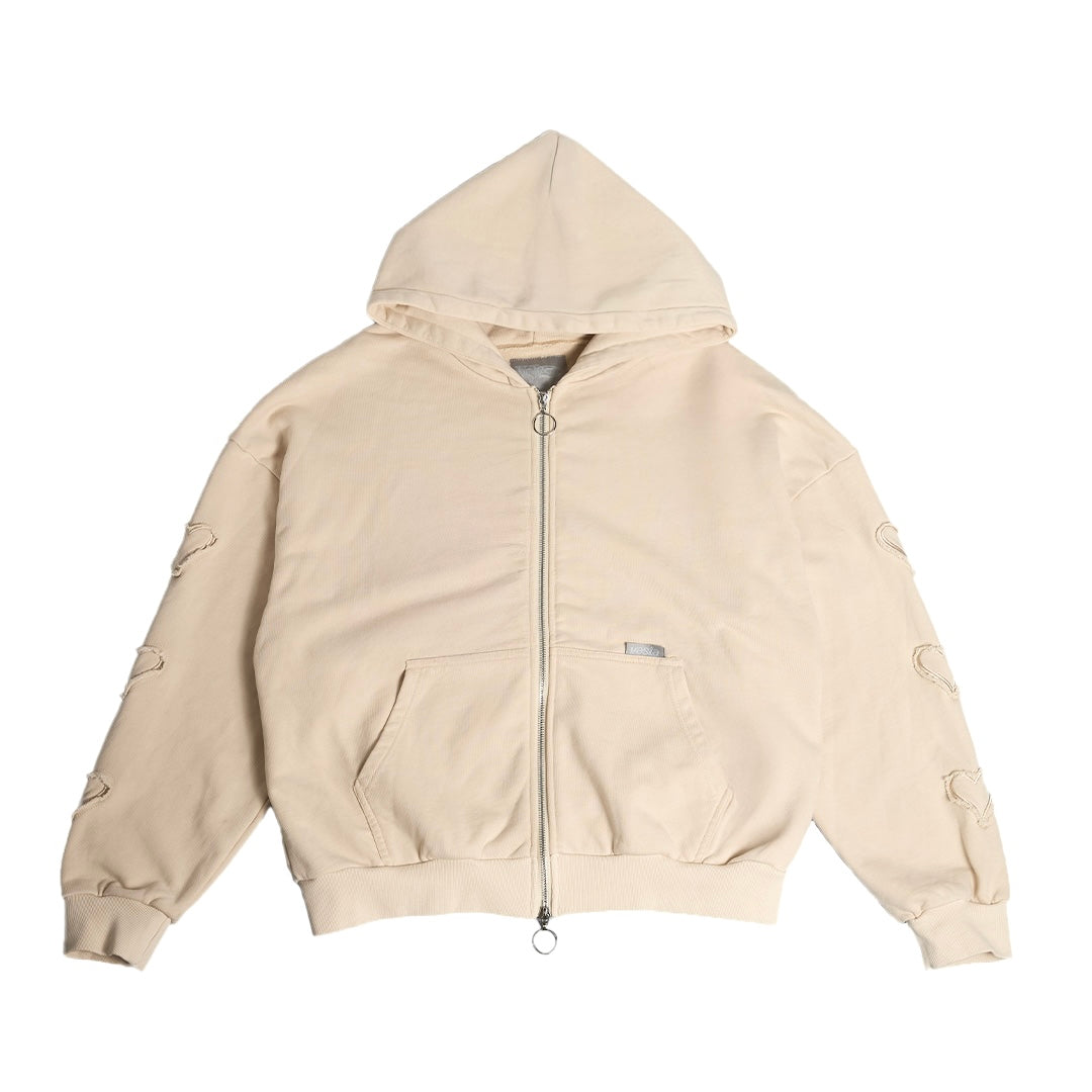 ZIP HOODIE (APRICOT)
