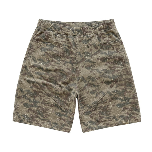 WORN CAMO JORT (BROWN)